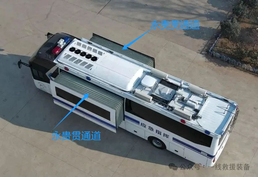 永贵贯通道-双侧车厢客运型应急机动指挥车</dzz2310245>双面车厢乘客涌归通道